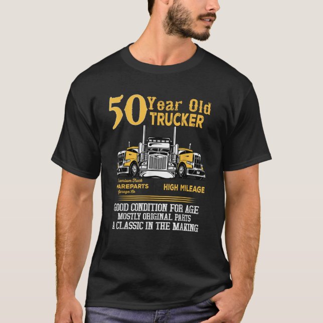 Camiseta Camionero de 50 años Gracioso regalo de cumpleaños (Anverso)