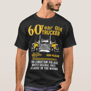 Camiseta Camionero de 60 años Gracioso Regalo de cumpleaños