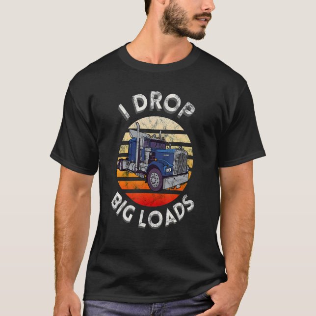 Camiseta Camionero de camiones grandes de los hombres (Anverso)
