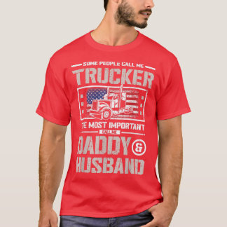 Camiseta Camionero de la bandera de Estados Unidos papá o c