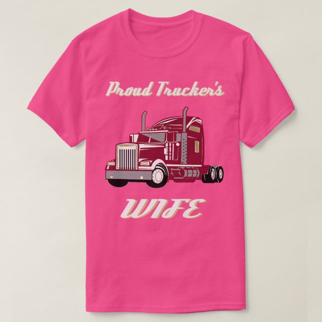 Camiseta Camionero de la esposa de un camionero retro vinta (Diseño del anverso)