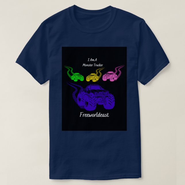 Camiseta Camionero de Monstruos de Freeworldeast (Diseño del anverso)