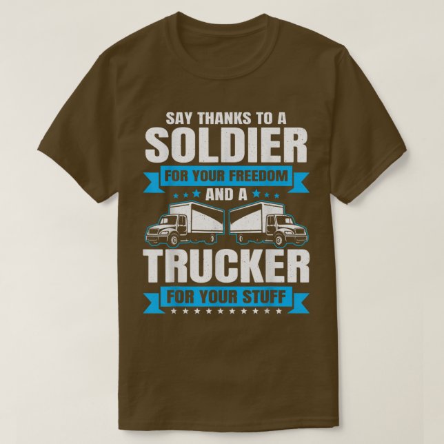 Camiseta Camionero de país de transporte de mercancías Dies (Diseño del anverso)