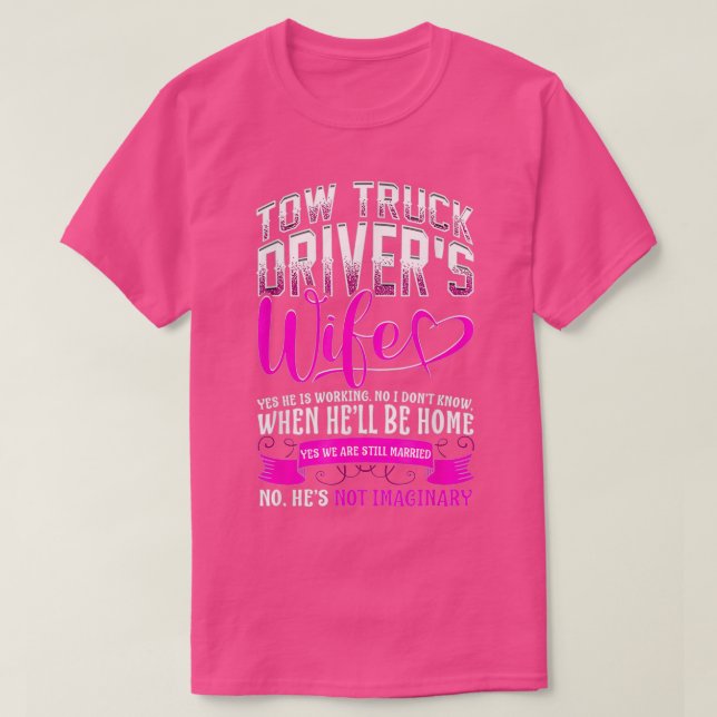 Camiseta Camionero de remolque Esposa Camión de regalo (Diseño del anverso)