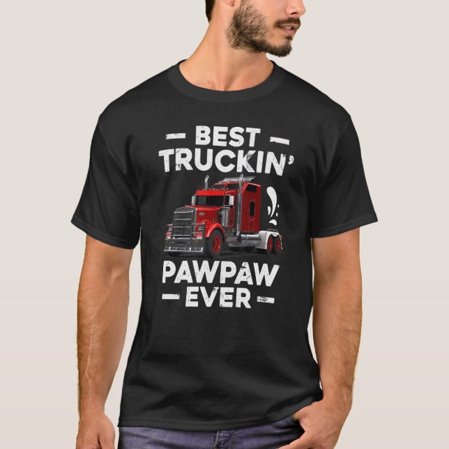 Camiseta Camionero de Rig Grande Mejor Camión Pawpaw (Anverso)