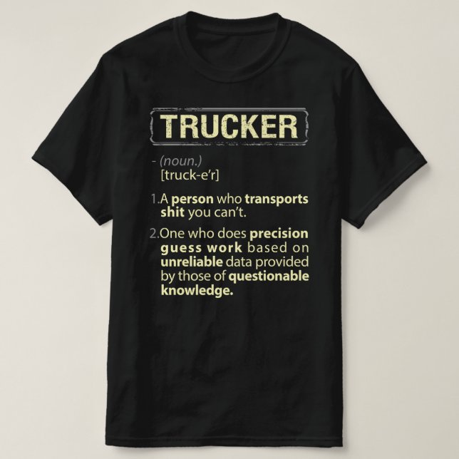 Camiseta Camionero Definición Real Americana (Diseño del anverso)