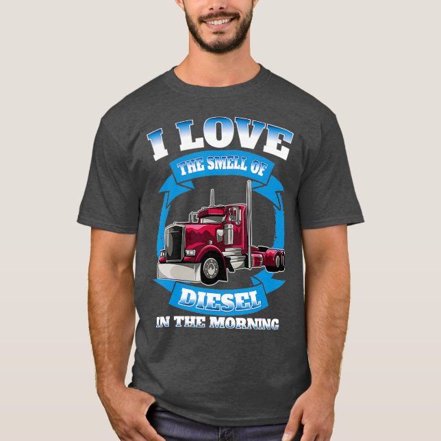 Camiseta Camionero Diesel Gift I Fumero Camión Diesel (Anverso)