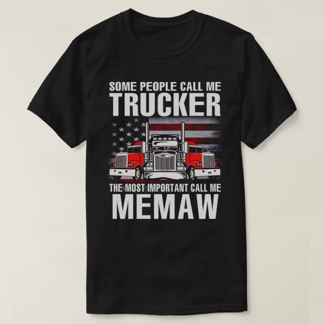 Camiseta Camionero El Llamado Más Importante MEMAW Bandera  (Diseño del anverso)