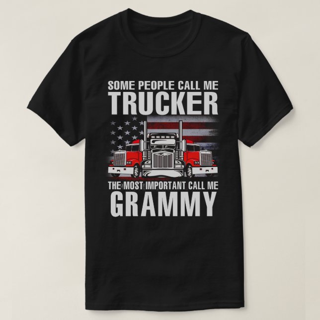 Camiseta Camionero El Más Importante Llámame GRAMMY Bandera (Diseño del anverso)