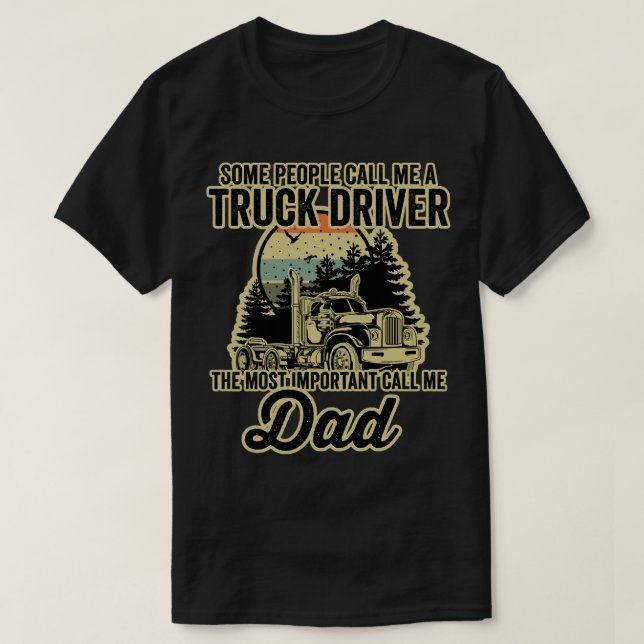 Camiseta Camionero Funny Trucker Vintage (Diseño del anverso)