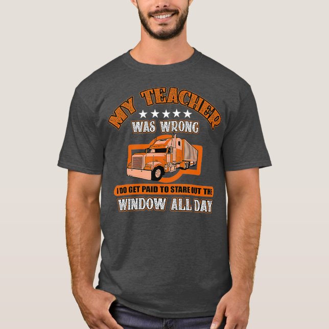 Camiseta Camionero gracioso Cita regalo Semi Big Rig (Anverso)