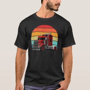 Camiseta Camionero Gran Rig Semi Trailer Conductor Retro Vi