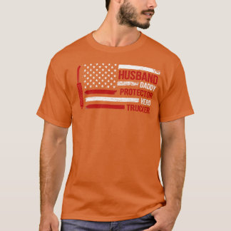 Camiseta Camionero Héroe Del Esposo Papi Protector 4 De Jul