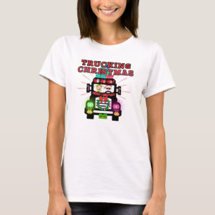 Camiseta Camionero Navidades con Santa Claus al volante