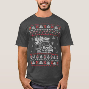 Camiseta Camionero Navidades feos arrojan regalos graciosos
