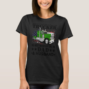 Camiseta Camionero Papá Y Camión Marido Bandera De Estados 