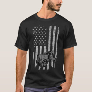 Camiseta Camionero patriótico de la bandera americana del