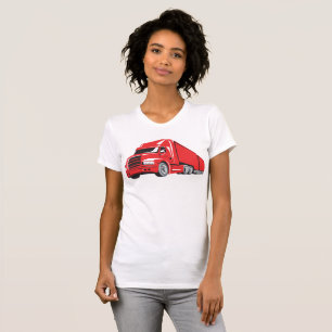 Camiseta Camionero Rojo Semicamión Big Rig