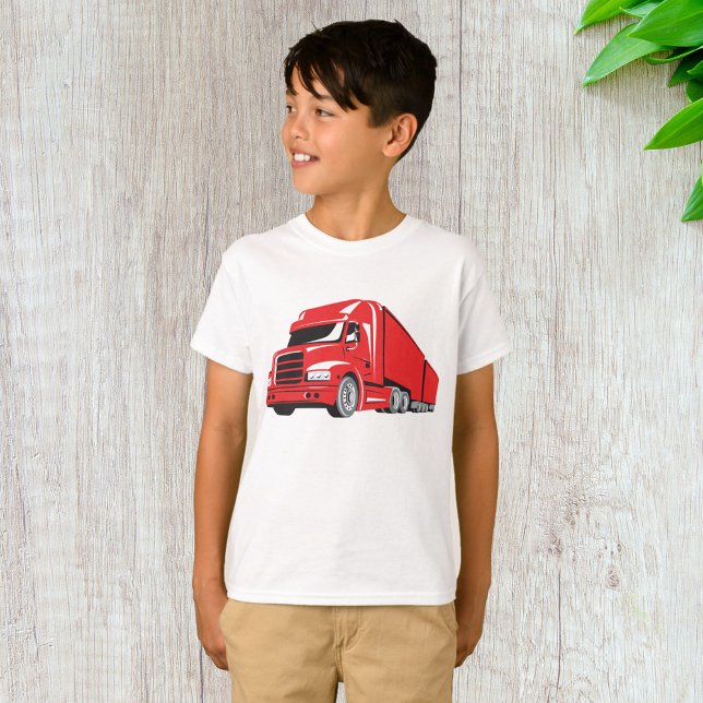 Camiseta Camionero Rojo Semicamión Big Rig (Subido por el creador)