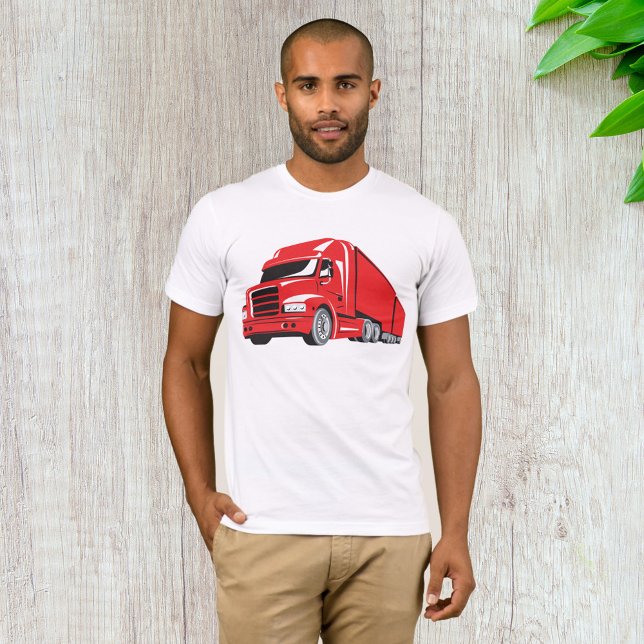 Camiseta Camionero Rojo Semicamión Big Rig (Subido por el creador)