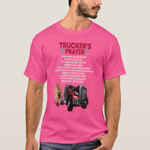 Camiseta Camionero Sobre La Carretera Del Tractor Del Condu