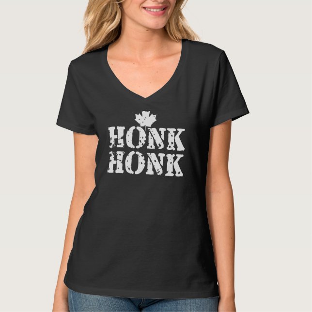 Camiseta Camioneros canadienses de Honk honk gobiernan una  (Anverso)