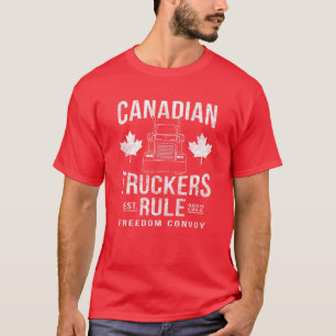 Camiseta Camioneros canadienses gobiernan el convoy de la l