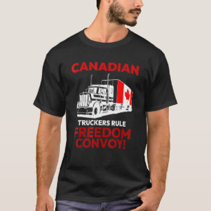 Camiseta Camioneros canadienses gobiernan el convoy de libe