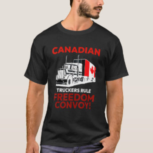 Camiseta Camioneros canadienses gobiernan el Convoy de Libe