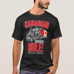 Camiseta Camioneros canadienses gobiernan el convoy de libe