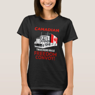 Camiseta Camioneros canadienses gobiernan el Convoy de Libe