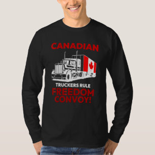Camiseta Camioneros canadienses gobiernan el convoy de libe