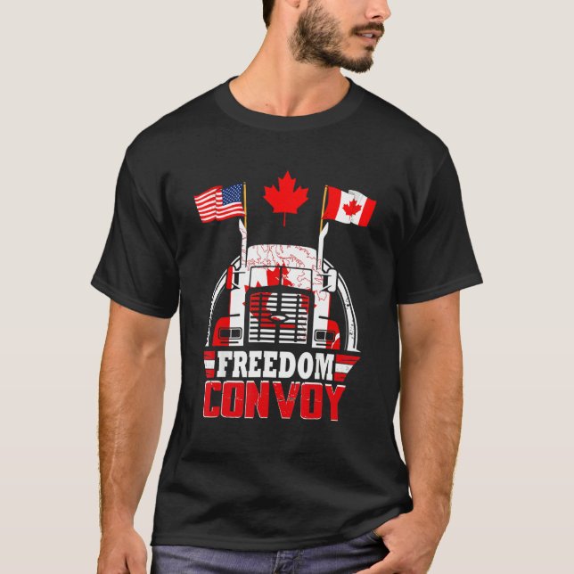 Camiseta Camioneros canadienses Suppo del Convoy de Liberta (Anverso)
