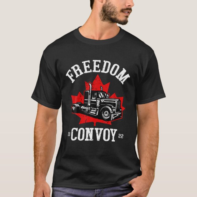 Camiseta Camioneros canadienses Suppo del Convoy de Liberta (Anverso)