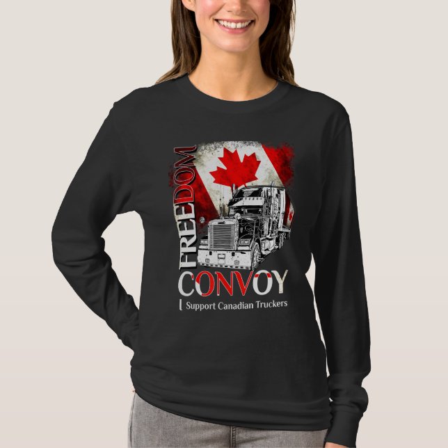 Camiseta Camioneros canadienses Suppo del Convoy de Liberta (Anverso)