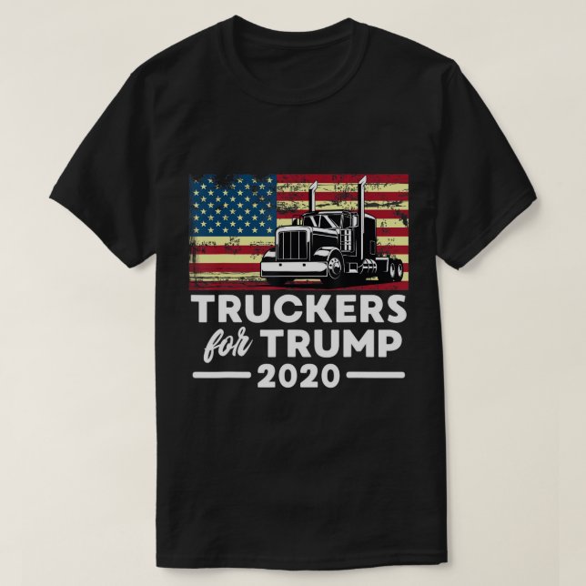 Camiseta Camioneros De Trump 2020 Pro-Trump (Diseño del anverso)
