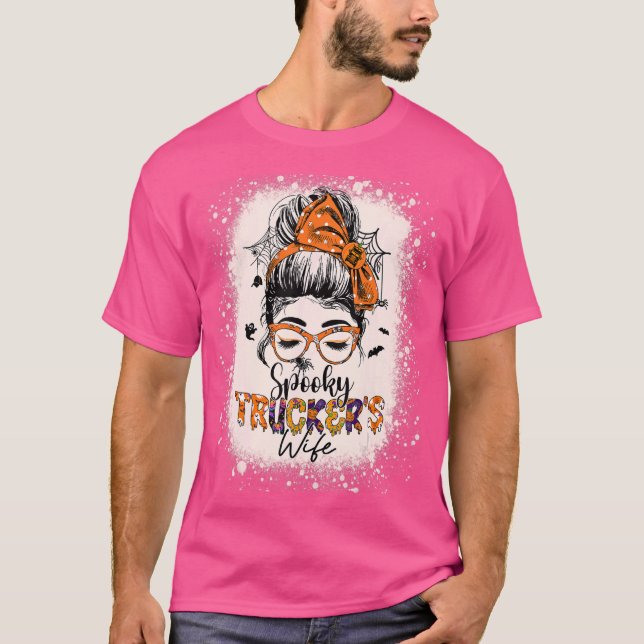 Camiseta Camioneros fantasmagóricos Esposa Vida Halloween D (Anverso)