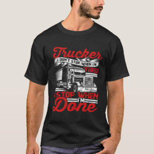 Camiseta Camioneros Hombres Marido Semi Trailer Conductor 3