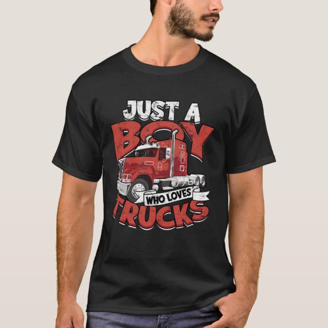 Camiseta Camioneros Hombres Marido Semi Trailer Conductor 4 (Anverso)