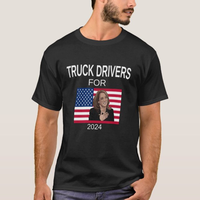 Camiseta Camioneros Kamala Harris Por La Libertad Presidenc (Anverso)