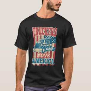 Camiseta Camioneros mueven camionero estadounidense bandera