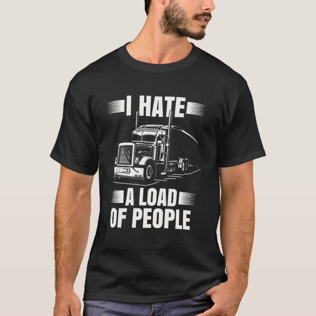 Camiseta Camioneros Mujeres Camión de Carretera Gran Camión (Anverso)