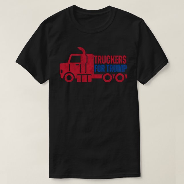 Camiseta Camioneros para el azul rojo Trump (Diseño del anverso)
