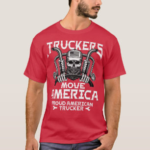 Camiseta Camioneros para hombres mueven camionero estadouni