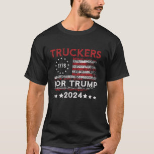 Camiseta Camioneros para Trump Conductor de Camión de Bande
