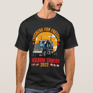 Camiseta Camioneros por la Libertad USA Bandera Canadá Conv