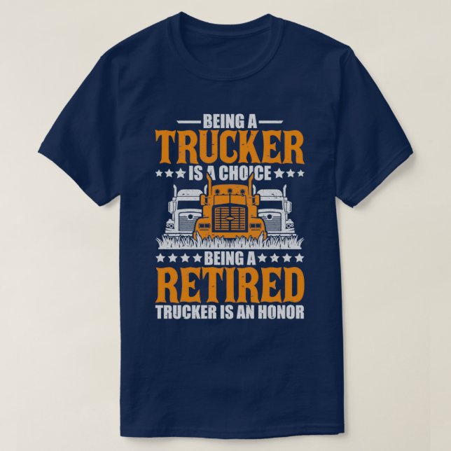 Camiseta Camioneros retirados nuevos regalos graciosos cami (Diseño del anverso)