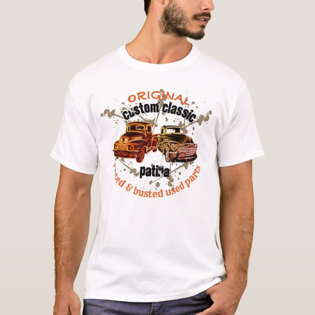 Camiseta Camiones clásicos de encargo originales de Rod de (Anverso)