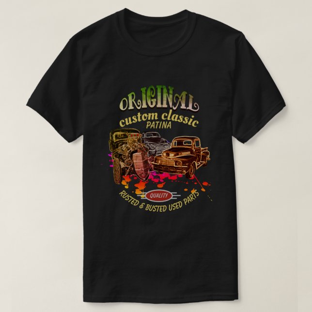 Camiseta Camiones clásicos de encargo originales de Rod de (Diseño del anverso)
