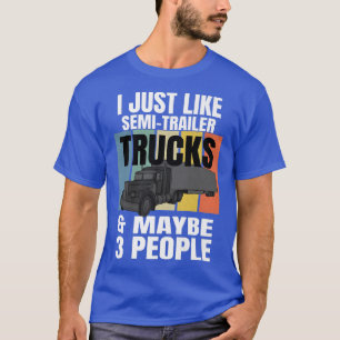 Camiseta Camiones con remolque semicubiertos al atardecer C